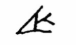 Indiscernible: monogram, symbol or oriental (Read as: CK)
