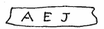 Indiscernible: monogram (Read as: AEJ)