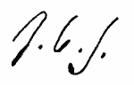 Indiscernible: monogram, illegible (Read as: JCS, JCJ, TGJ)