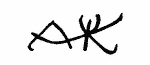 Indiscernible: monogram, symbol or oriental (Read as: AK, AYK, AKY)