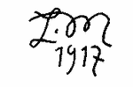 Indiscernible: monogram, illegible (Read as: LM)