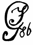 Indiscernible: monogram (Read as: FG, GF, JG, GJ, )