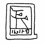 Indiscernible: monogram, symbol or oriental (Read as: EK)