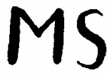 Indiscernible: monogram (Read as: MS)