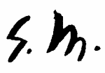 Indiscernible: monogram (Read as: SM, GM)