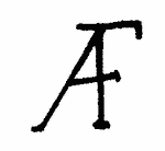 Indiscernible: monogram (Read as: AF, FA)