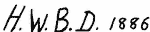 Indiscernible: monogram (Read as: HWBD)