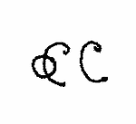 Indiscernible: monogram (Read as: COC, OCC, CC)
