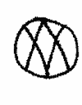 Indiscernible: monogram, symbol or oriental (Read as: WM)