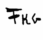 Indiscernible: monogram (Read as: FKG)
