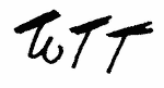 Indiscernible: monogram (Read as: TWTT, TTT, WTT)
