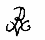 Indiscernible: monogram, illegible, symbol or oriental (Read as: RA, RVG)