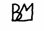 Indiscernible: monogram (Read as: BM)