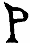 Indiscernible: monogram (Read as: P)