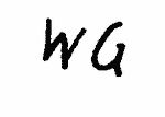 Indiscernible: monogram (Read as: WG)