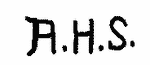 Indiscernible: monogram (Read as: AHS)