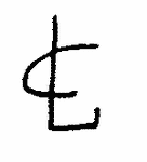 Indiscernible: monogram, symbol or oriental (Read as: CL, LC)