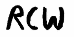 Indiscernible: monogram (Read as: RCW)
