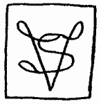 Indiscernible: monogram, symbol or oriental (Read as: V, VS, SV)