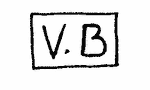 Indiscernible: monogram (Read as: VB)