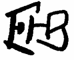 Indiscernible: monogram (Read as: EHB)