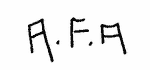 Indiscernible: monogram (Read as: AFA)