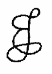 Indiscernible: monogram, symbol or oriental (Read as: EL, B)