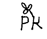 Indiscernible: monogram (Read as: PK)