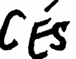 Indiscernible: monogram (Read as: CES)