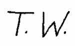 Indiscernible: monogram (Read as: TW)