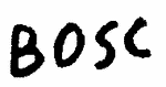 Indiscernible: monogram (Read as: BOSC)