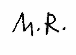 Indiscernible: monogram (Read as: MR)
