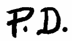 Indiscernible: monogram (Read as: PD)