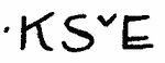 Indiscernible: monogram (Read as: KSE)