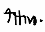 Indiscernible: monogram, illegible (Read as: FHM, THM)