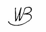 Indiscernible: monogram (Read as: WB)