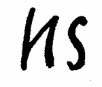 Indiscernible: monogram (Read as: NS, KS)