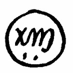 Indiscernible: monogram, symbol or oriental (Read as: XM)