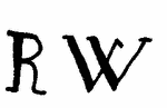 Indiscernible: monogram (Read as: RW)