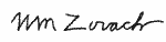 Indiscernible: illegible (Read as: WM ZOVACH)