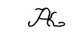 Indiscernible: monogram (Read as: JAK, AK)