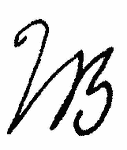 Indiscernible: monogram, illegible (Read as: VB, NB, NR, VR)