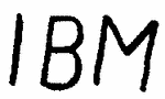 Indiscernible: monogram (Read as: IBM)
