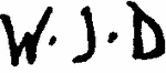 Indiscernible: monogram (Read as: WJD)