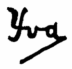 Indiscernible: monogram, illegible (Read as: XVA, XUA, YVA, Y)
