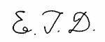 Indiscernible: monogram (Read as: ETD, EJD)