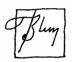 Indiscernible: monogram (Read as: BLUM)