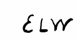 Indiscernible: monogram (Read as: ELW)
