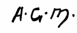 Indiscernible: monogram (Read as: AGM, ACM)