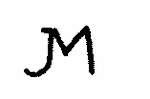 Indiscernible: monogram (Read as: JM, M)
